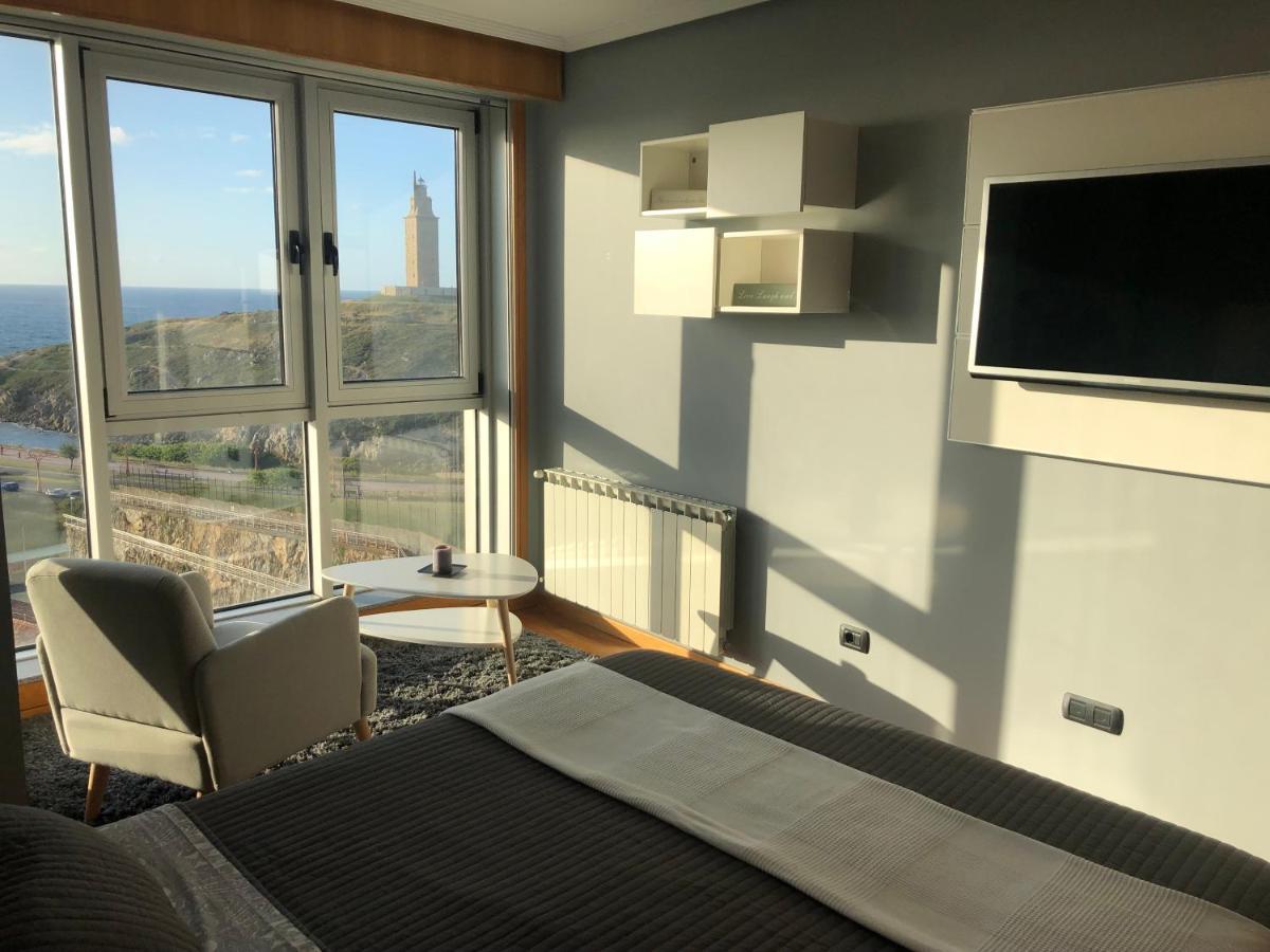 Parking, Vistas Al Mar Y Tres Habitaciones A Coruña Εξωτερικό φωτογραφία