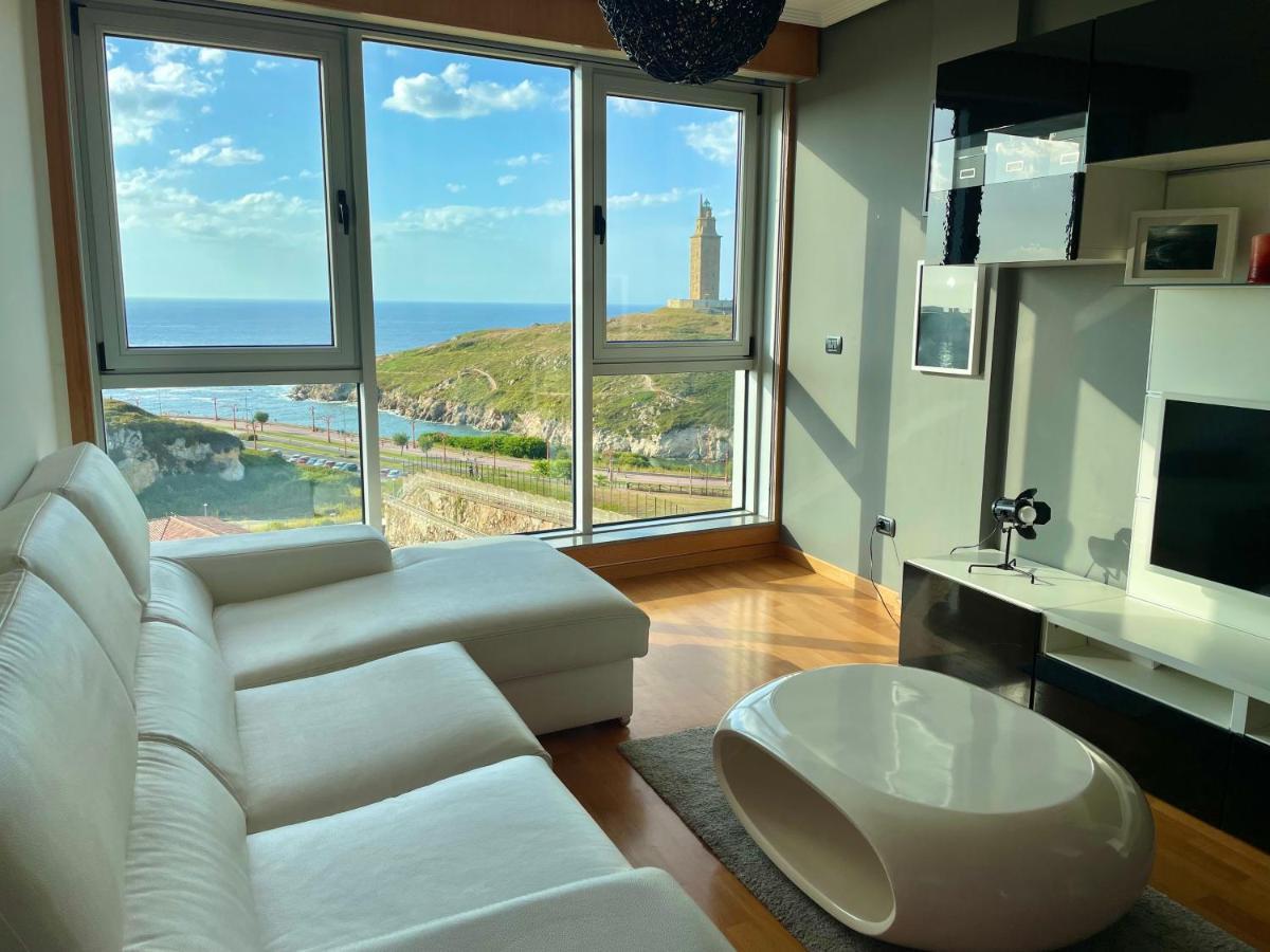 Parking, Vistas Al Mar Y Tres Habitaciones A Coruña Εξωτερικό φωτογραφία