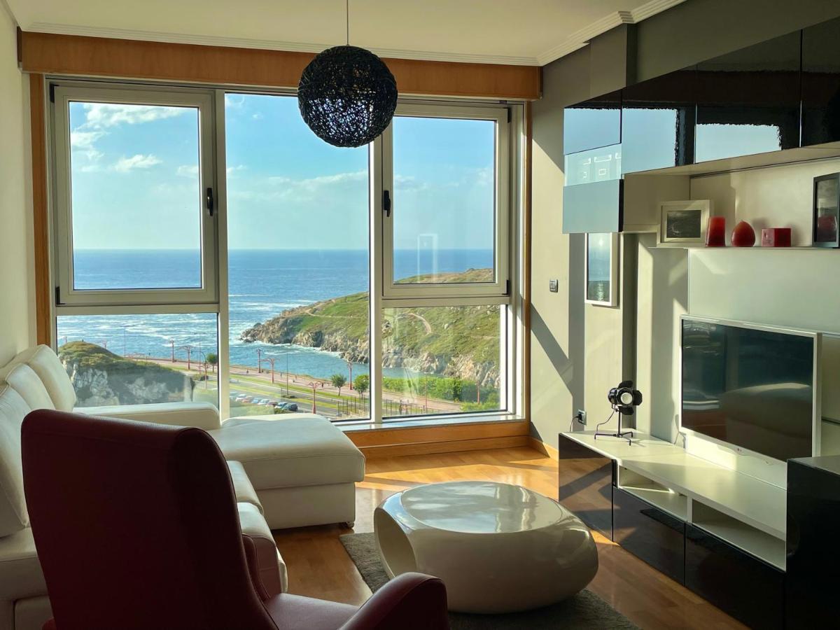 Parking, Vistas Al Mar Y Tres Habitaciones A Coruña Εξωτερικό φωτογραφία