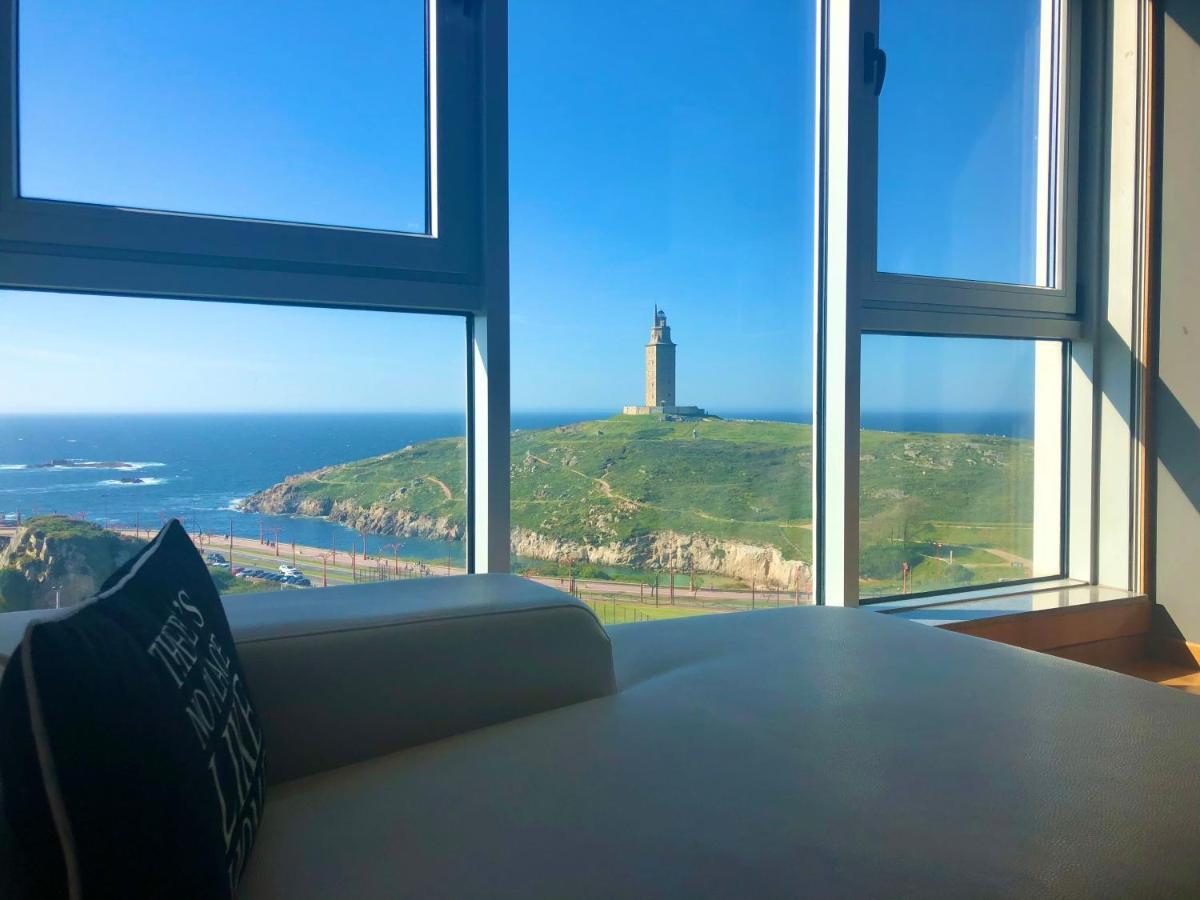 Parking, Vistas Al Mar Y Tres Habitaciones A Coruña Εξωτερικό φωτογραφία