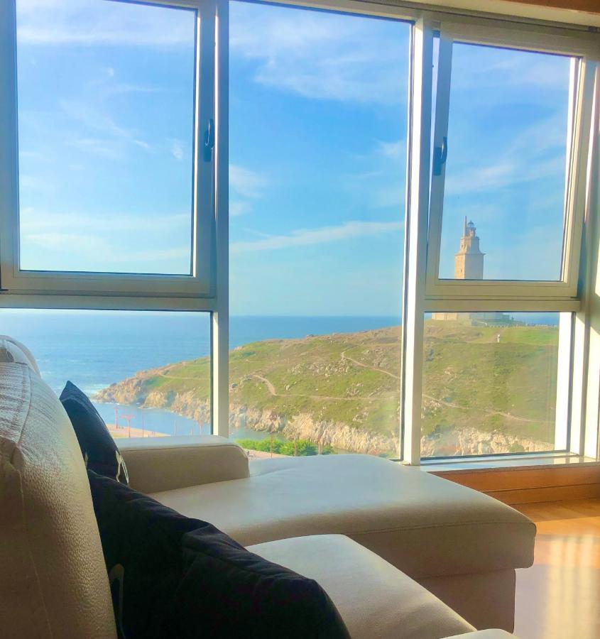 Parking, Vistas Al Mar Y Tres Habitaciones A Coruña Εξωτερικό φωτογραφία